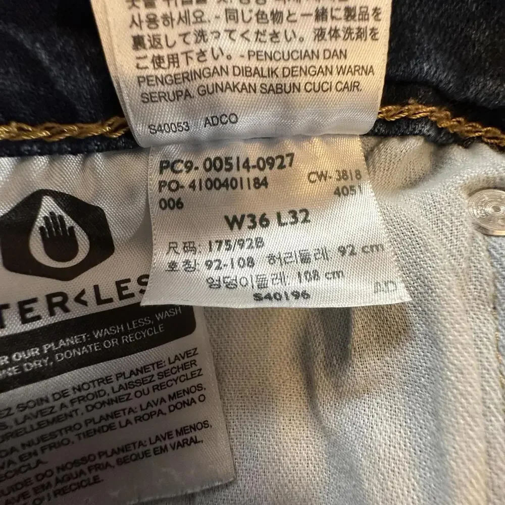 Levi's 514 Straight Fit Jeans - W36 L32 - Classic Dark‎ Wash